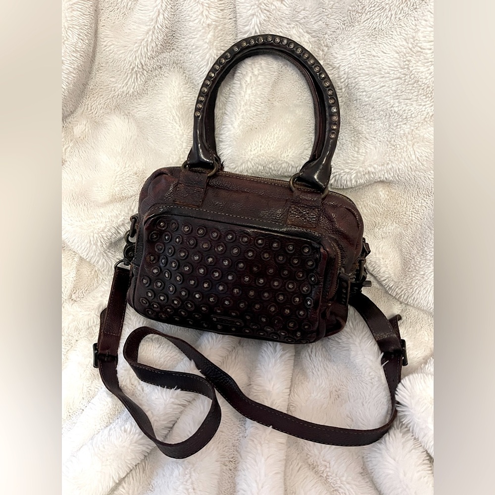 FRYE Studded Leather Handle Bag + Crossbody